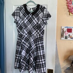 Hot Topic Black and White Plaid Dress Size XL